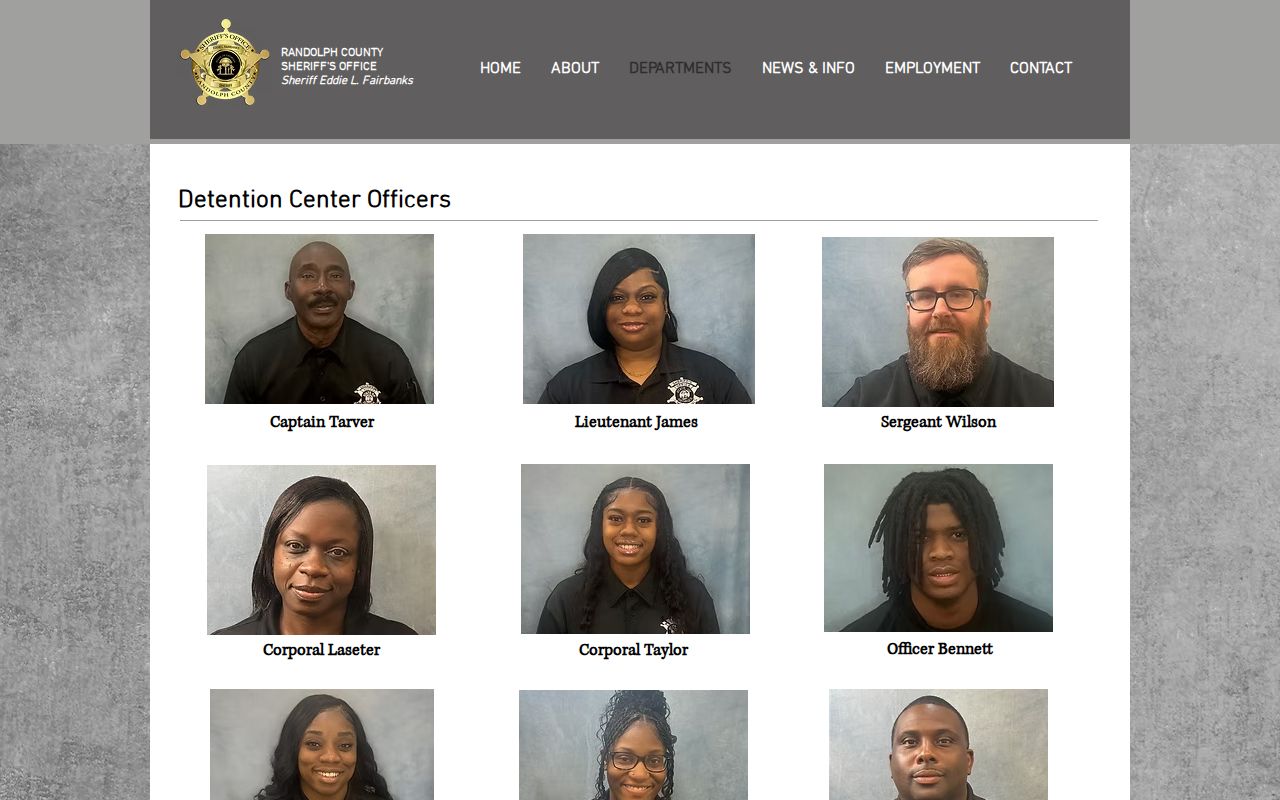 Randolph County warrant check detention and courtroom information