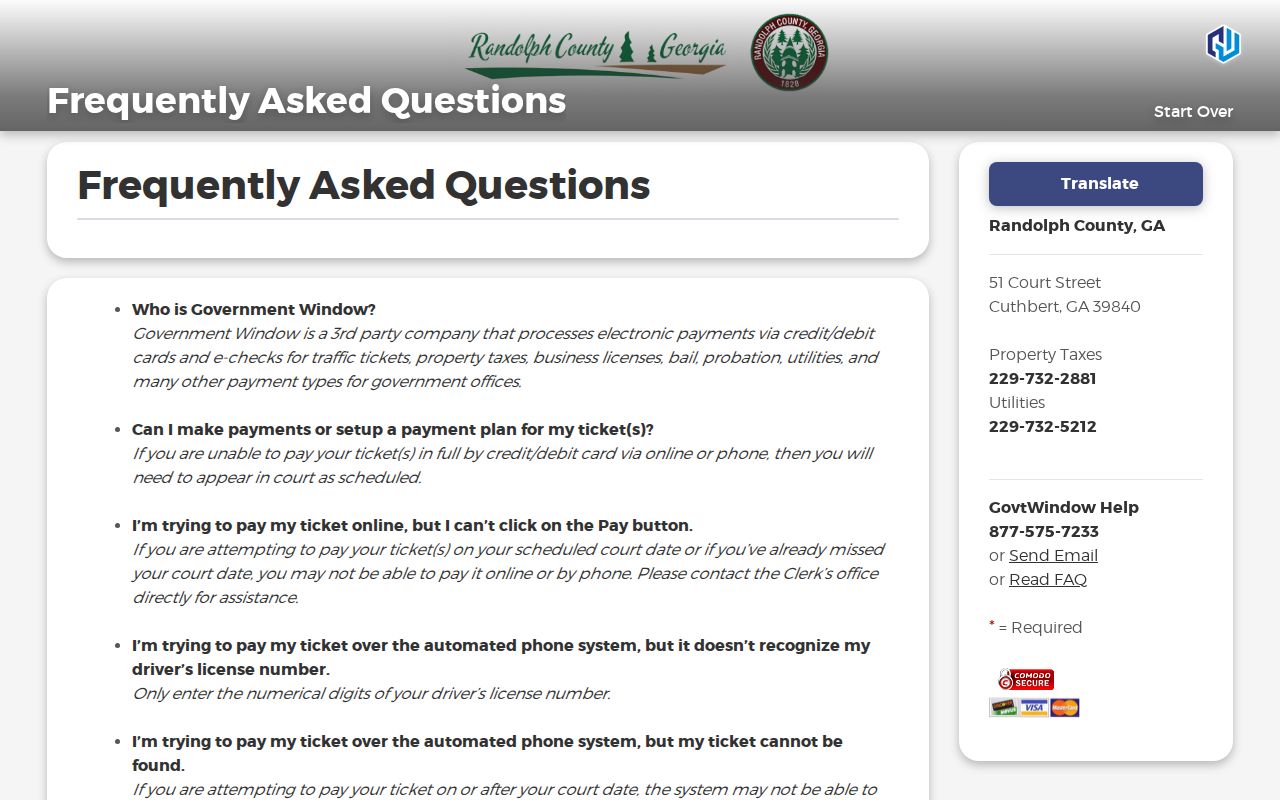 Randolph County bench warrant payment FAQ