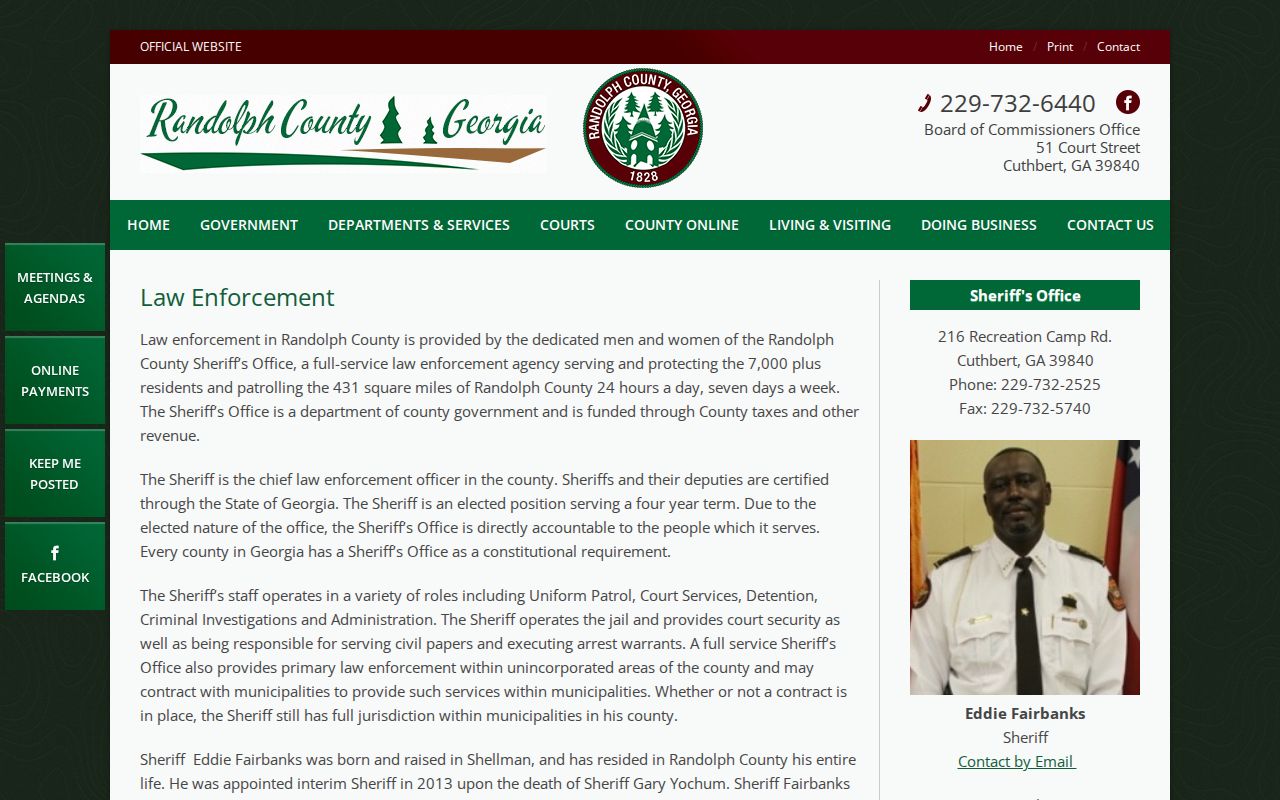 Randolph County warrant service law enforcement overview